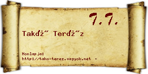 Takó Teréz névjegykártya